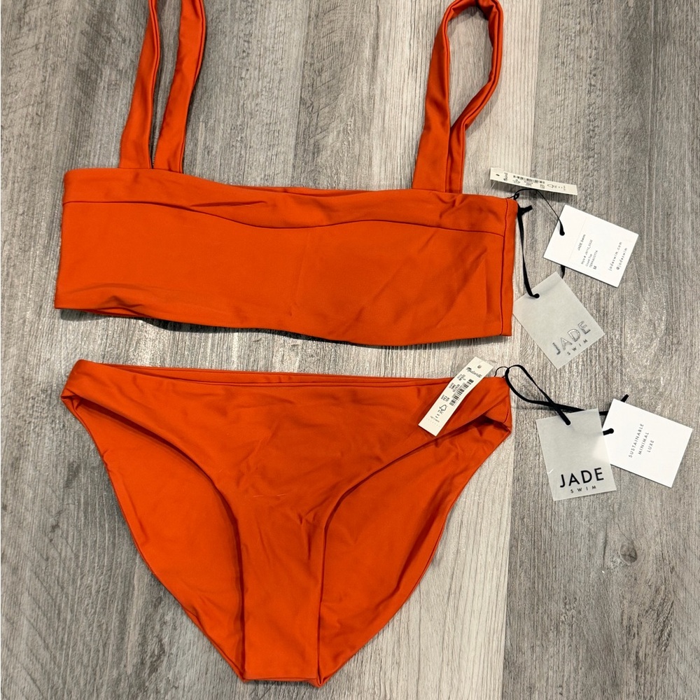 Madewell Jade Swim Vibrant Orange Bikini